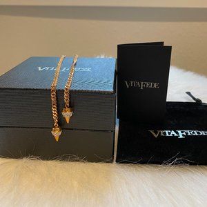 📍<SOLD> Vita Fede Thin Titan Crystal Necklace - Rose Gold/Clear